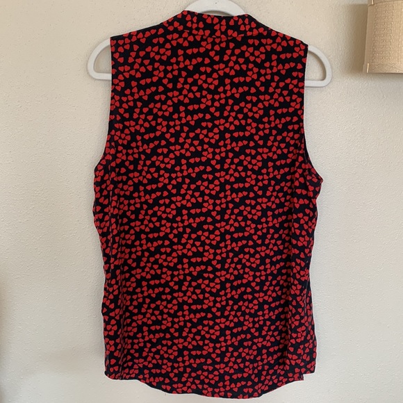Equipment Femme silk sleeveless button down heart blouse top - Picture 7 of 9